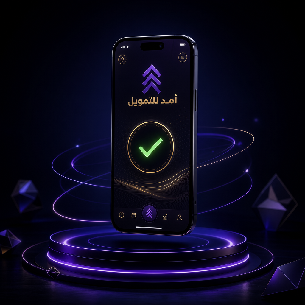 تطبيق أمد للتمويل على الهاتف الذكي